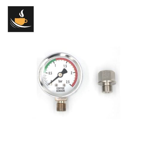 La Pavoni Lever Boiler Pressure Gauge and stainless adapter kit