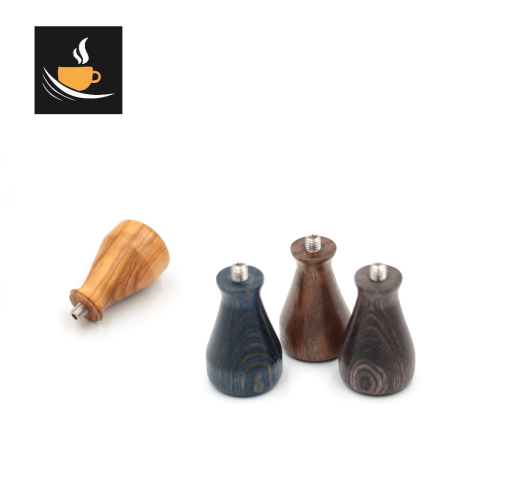 La Pavoni Lever tamper handcrafted wood handle made of olive,walnut or skateboard wood