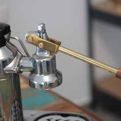 La Pavoni Lever custom brass gold fork and lever arm