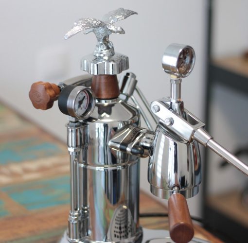 New La Pavoni Stradivari Professional Wooden Handles with naked gauge and Eagle