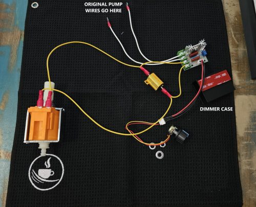 Gaggia Classic or Pro full Flow Control set Dimmer kit with wires installation