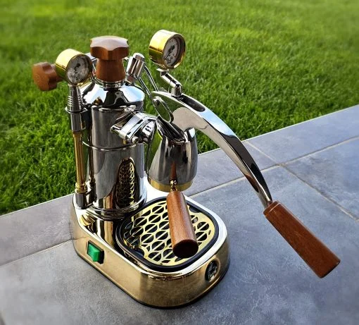Brand new UNIQUE hybrid La Pavoni Stradivari with world's first PPK for curved handle